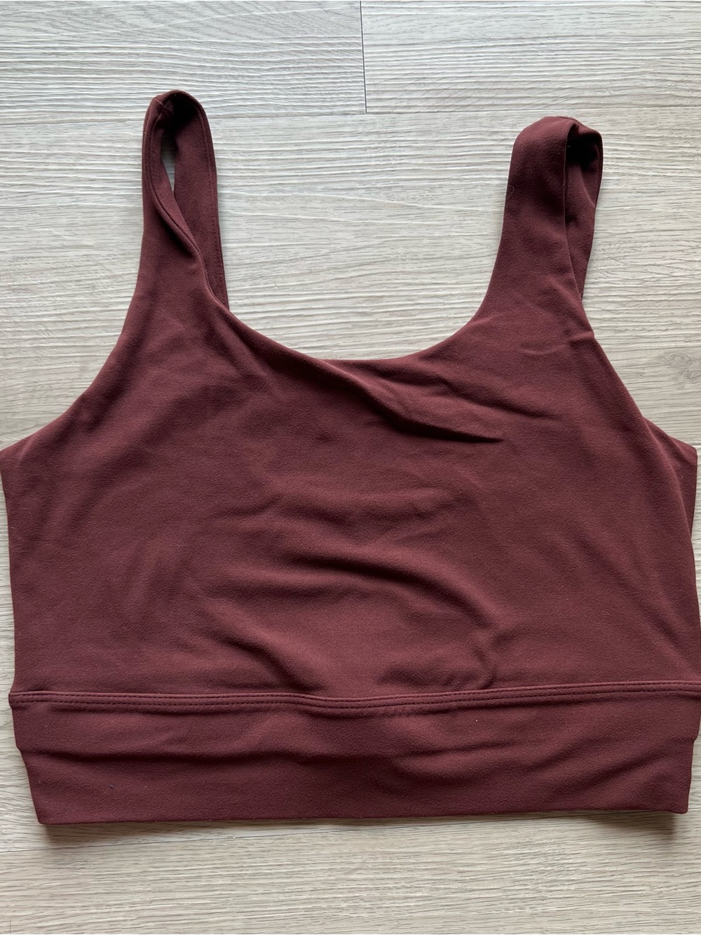 Nike Yoga Burgundy Crop Tank
